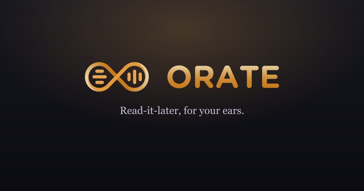 Show HN: Orate – On-device neural text-to-speech queue for Mac